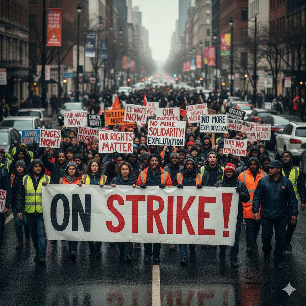CITU strike in Madikeri on 12th